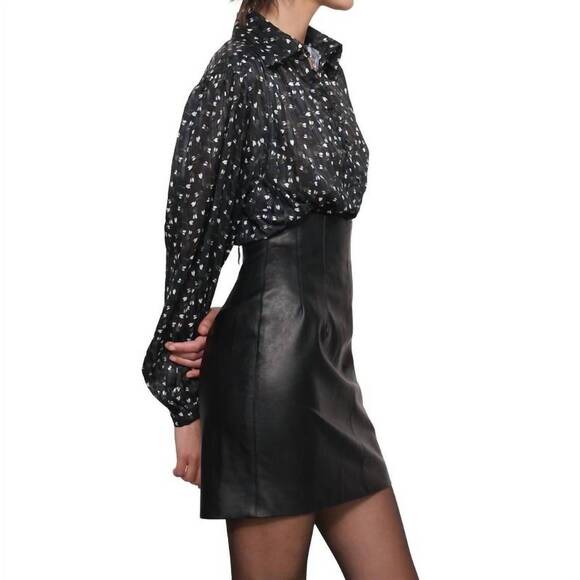 NEW SABINA MUSAYEV lia skirt in black - Picture 2 of 5